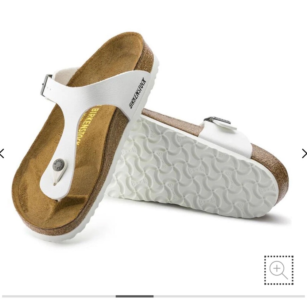 Birkenstock White Thong Sandals